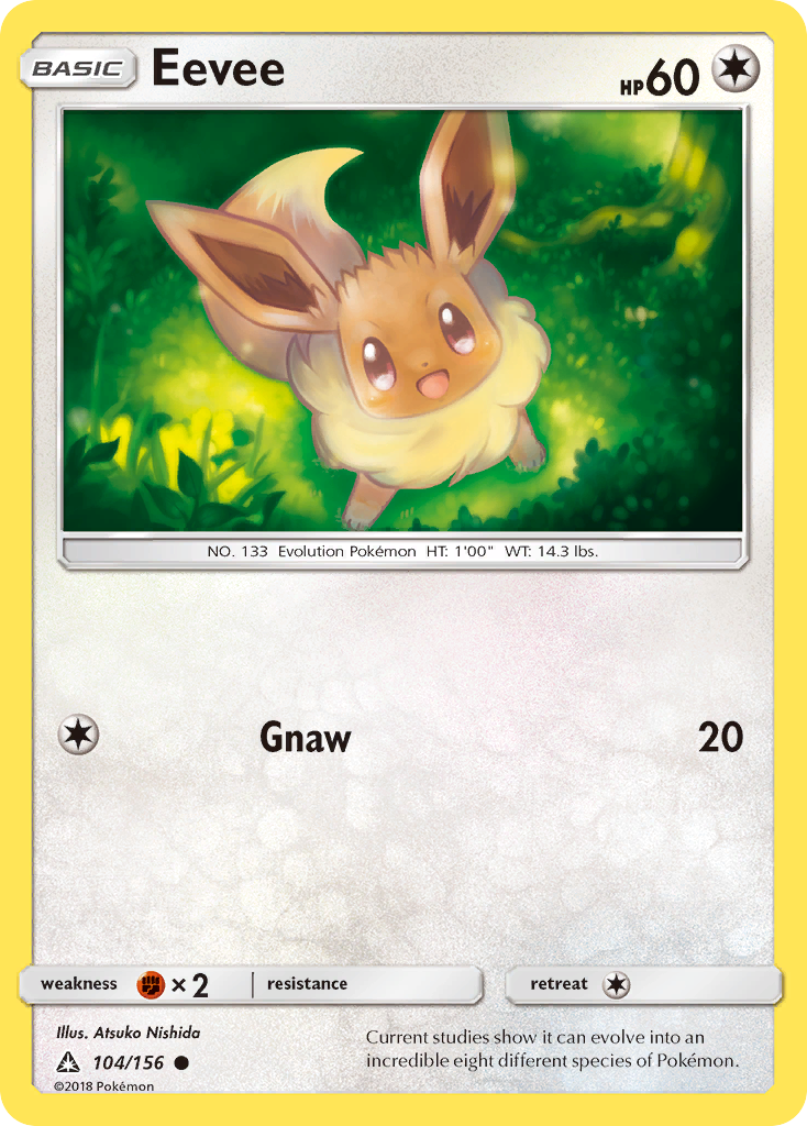 Eevee 104/156 Ultra Prism - Common Non-Holo Pokemon Card