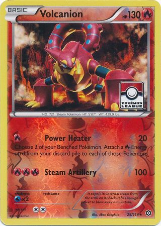 Volcanion 25/114 Steam Siege - Promo Reverse Holo Pokemon Card