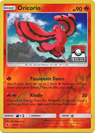Oricorio 14/145 Guardians Rising - Promo Reverse Holo Pokemon Card