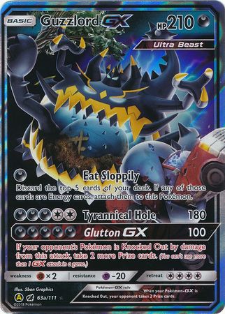 Guzzlord GX 63a/111 Crimson Invasion - Promo Holo Pokemon Card