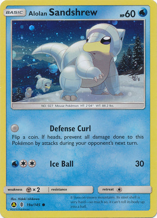 Alolan Sandshrew 19a/145 Guardians Rising - Promo Holo Pokemon Card
