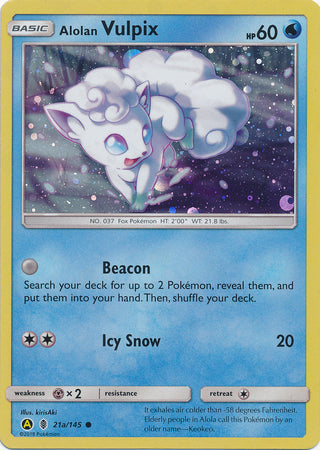 Alolan Vulpix 21a/145 Guardians Rising - Promo Holo Pokemon Card