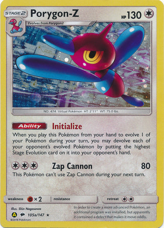 Porygon-Z 105a/147 Burning Shadows - Promo Holo Pokemon Card