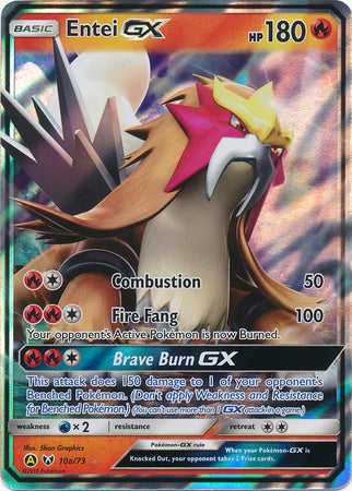 Entei GX 10a/73 Shining Legends - Promo Holo Pokemon Card