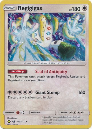 Regigigas 84a/111 Crimson Invasion - Promo Holo Pokemon Card