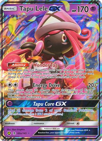 Tapu Lele GX 60a/145 Guardians Rising - Promo Holo Pokemon Card