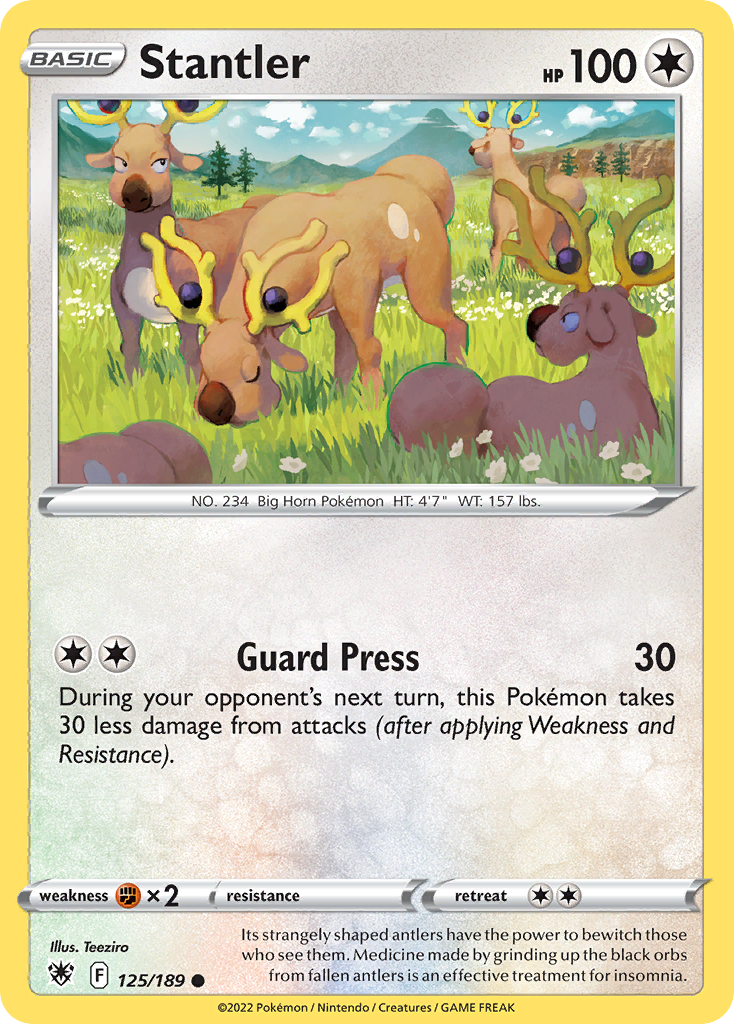 Stantler 125/189 Astral Radiance - Common Non-Holo Pokemon Card