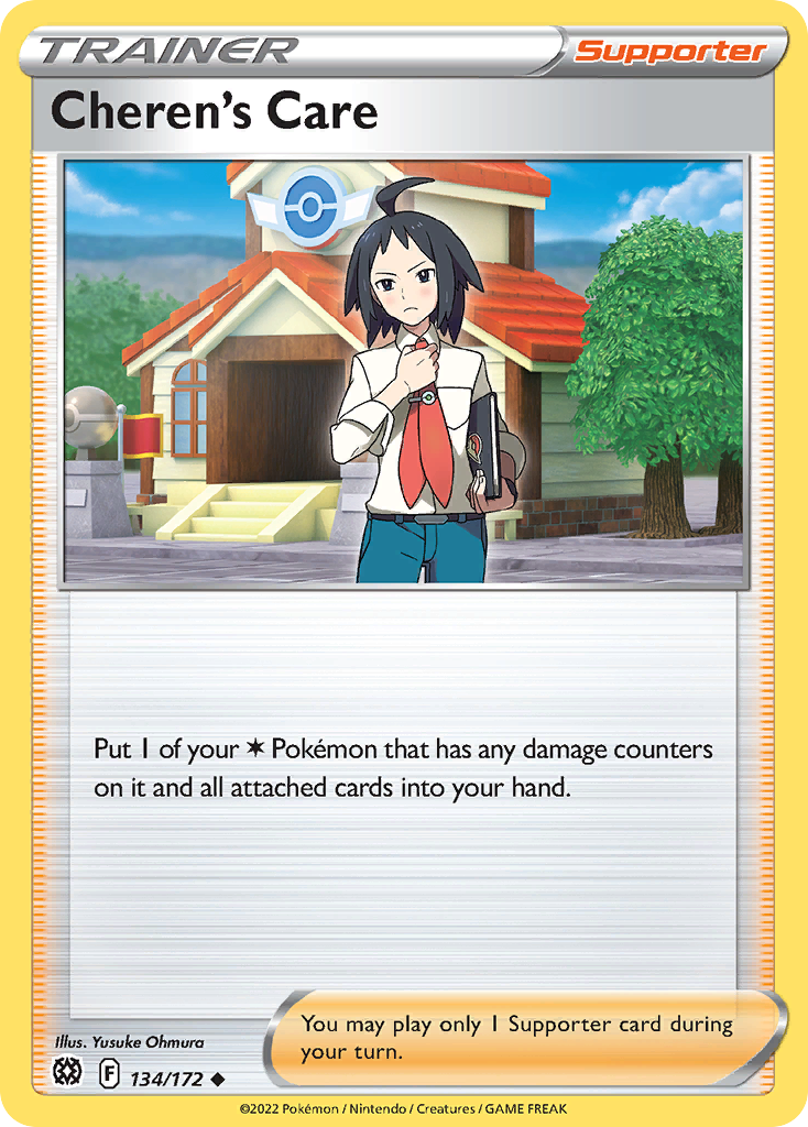 Cheren's Care 134/172 Brilliant Stars - Uncommon Non-Holo Pokemon Card