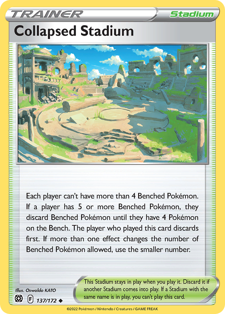 Collapsed Stadium 137/172 Brilliant Stars - Uncommon Non-Holo Pokemon Card