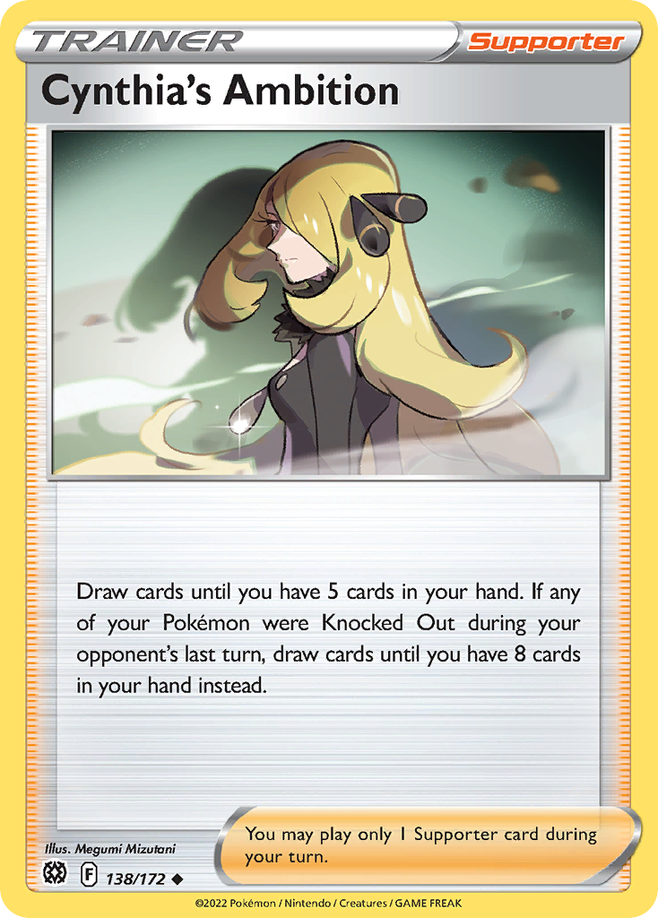 Cynthia's Ambition 138/172 Brilliant Stars - Uncommon Non-Holo Pokemon Card