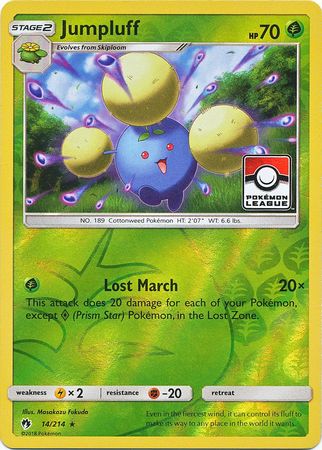 Jumpluff 14/214 Lost Thunder - Promo Reverse Holo Pokemon Card