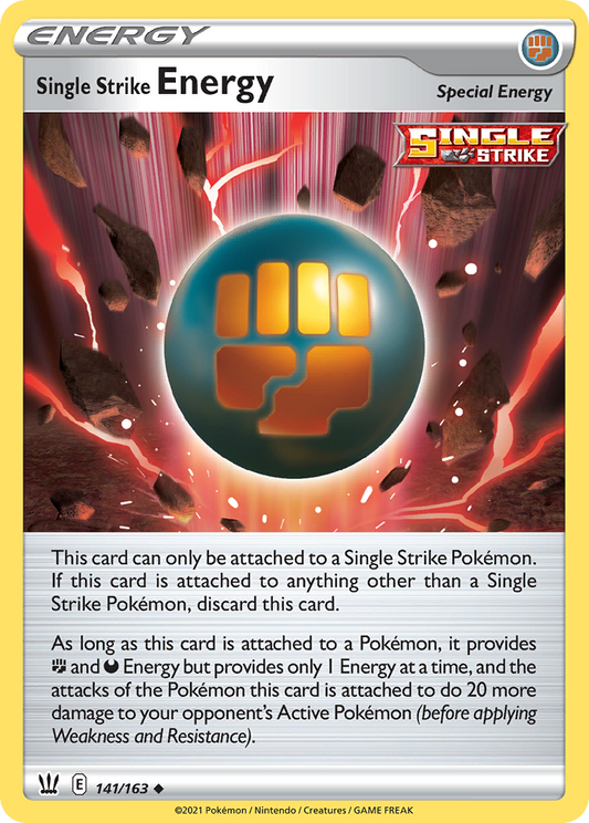 Single Strike Energy 141/163 Battle Styles - Uncommon Non-Holo Pokemon Card
