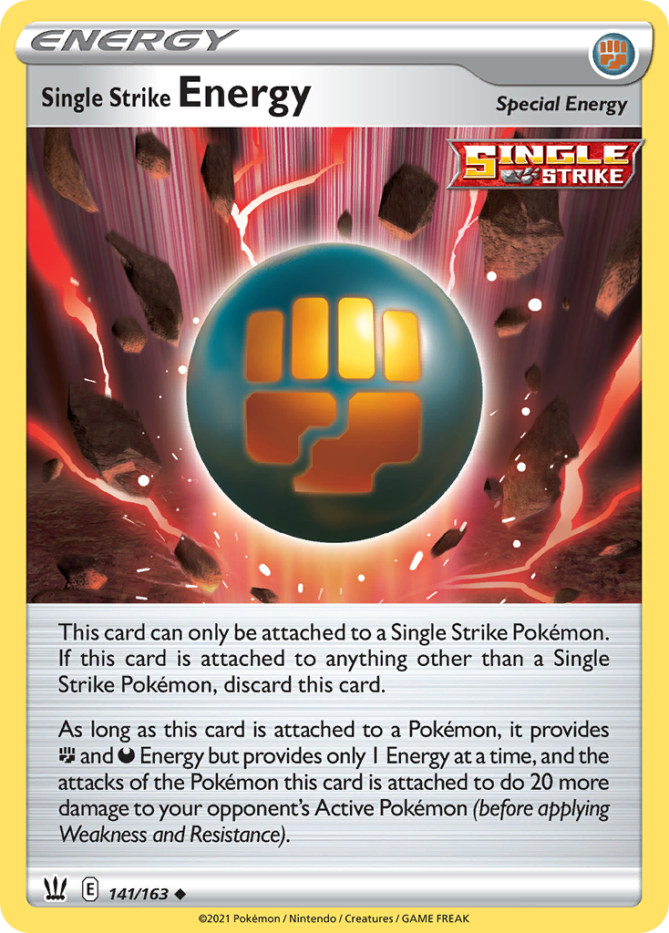 Single Strike Energy 141/163 Battle Styles - Uncommon Non-Holo Pokemon Card