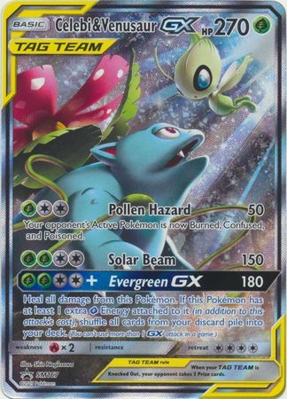 Celebi & Venusaur GX SM167 SM Black Star Promos - Promo Holo Pokemon Card