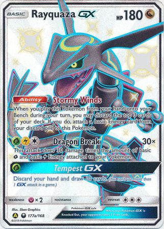 Rayquaza GX 177a/168 Celestial Storm - Promo Holo Pokemon Card