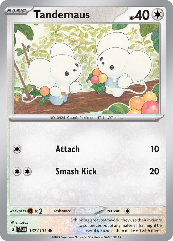 Tandemaus 167/193 Paldea Evolved - Common Non-Holo Pokemon Card