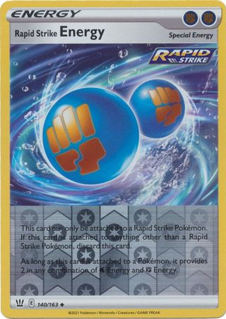 Rapid Strike Energy 140/163 Battle Styles - Uncommon Reverse Holo Pokemon Card