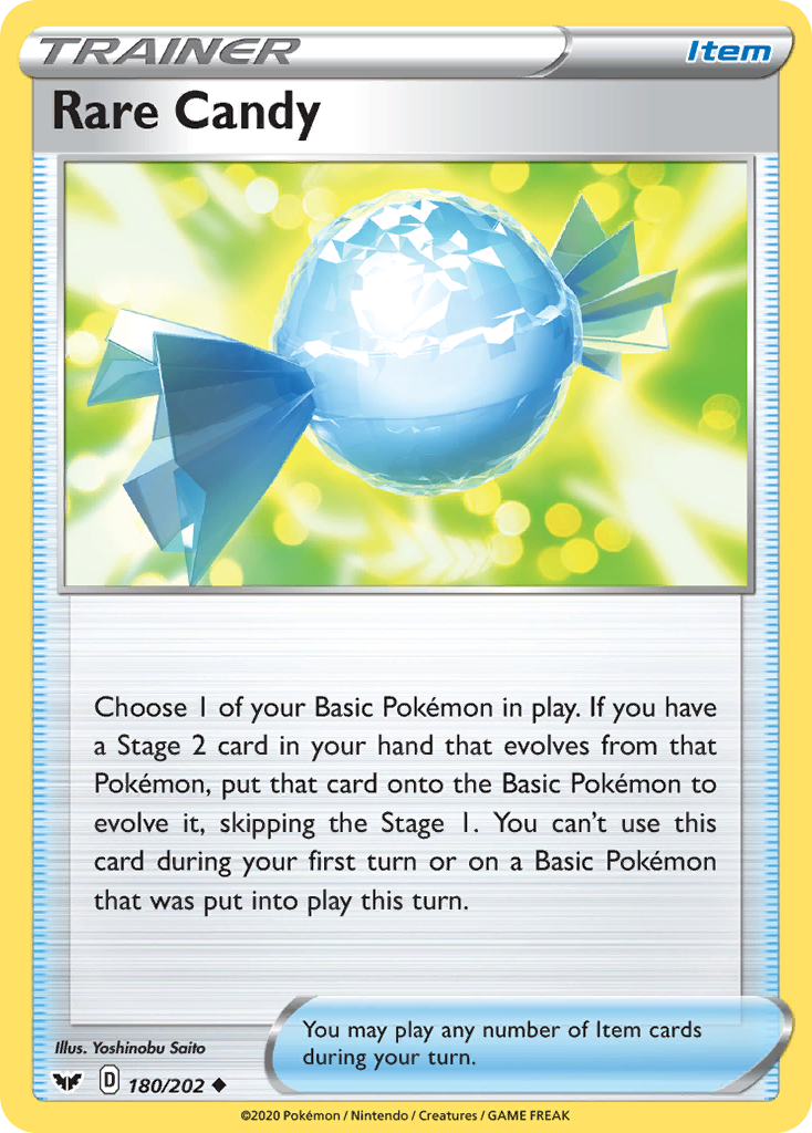 Rare Candy 180/202 Sword & Shield - Uncommon Non-Holo Pokemon Card