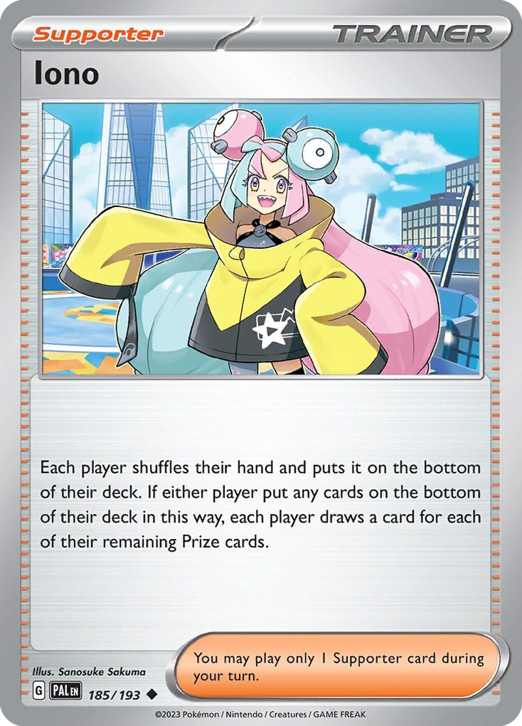 Iono 185/193 Paldea Evolved - Uncommon Non-Holo Pokemon Card