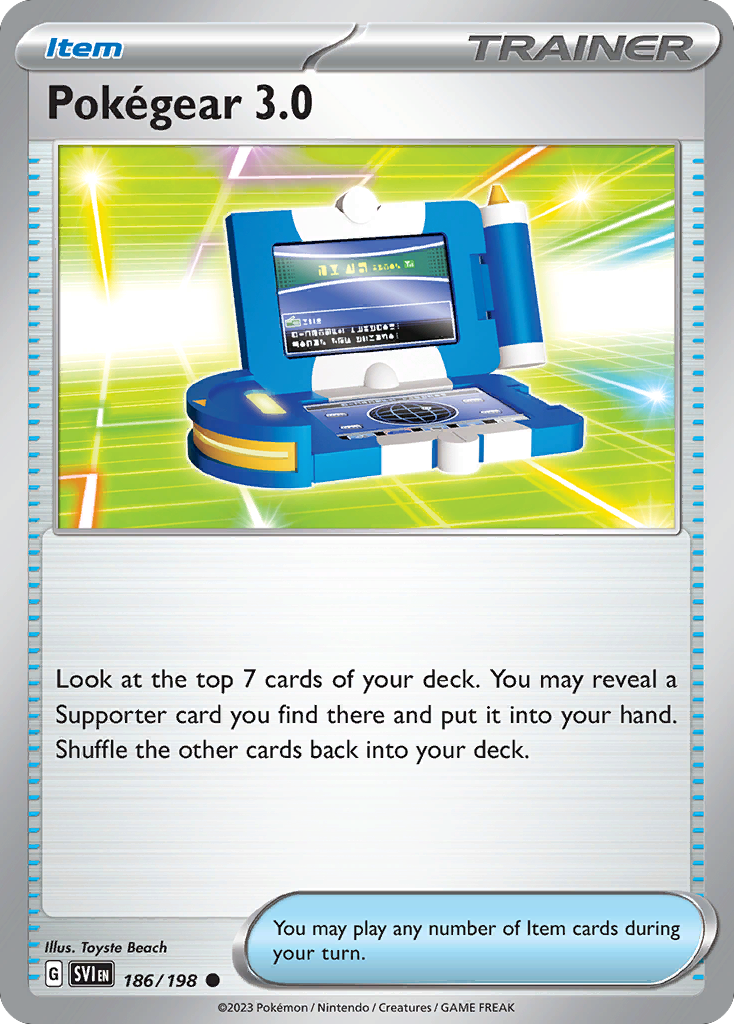 Pokégear 3.0 186/198 Scarlet & Violet - Common Non-Holo Pokemon Card