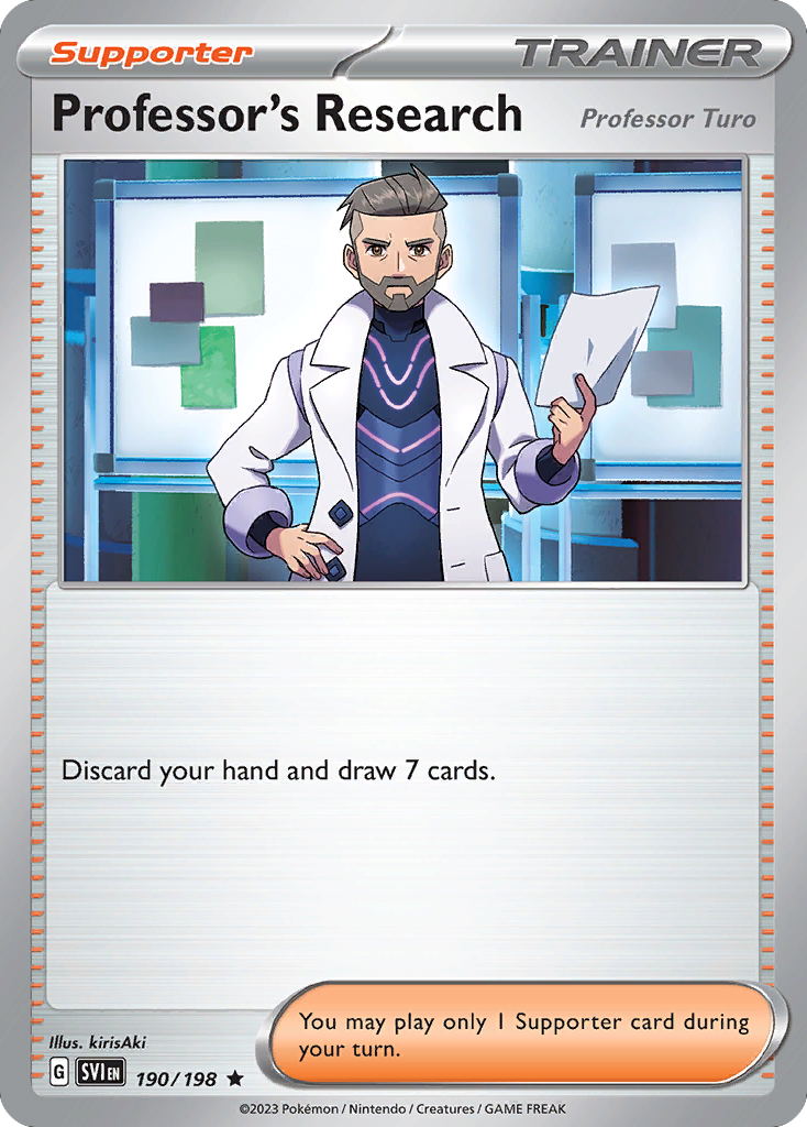 Professor's Research (Professor Turo) 190/198 Scarlet & Violet - Rare Holo Pokemon Card