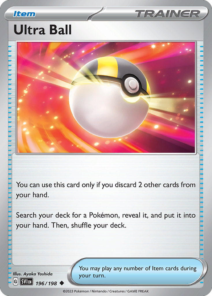 Ultra Ball 196/198 Scarlet & Violet - Uncommon Non-Holo Pokemon Card