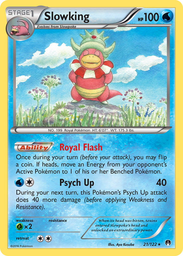 Slowking 21/122 BREAKpoint - Rare Holo Holo Pokemon Card