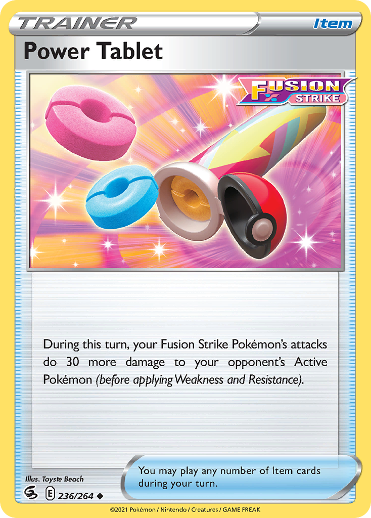 Power Tablet 236/264 Fusion Strike - Uncommon Non-Holo Pokemon Card