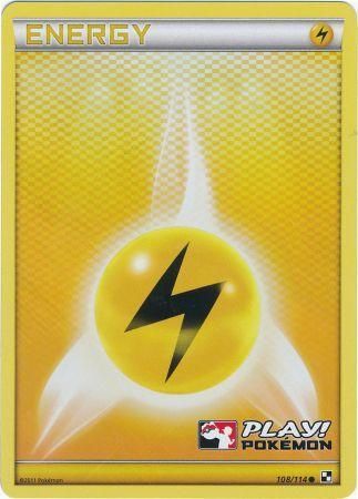 Lightning Energy 108/114 Black & White - Promo Reverse Holo Pokemon Card