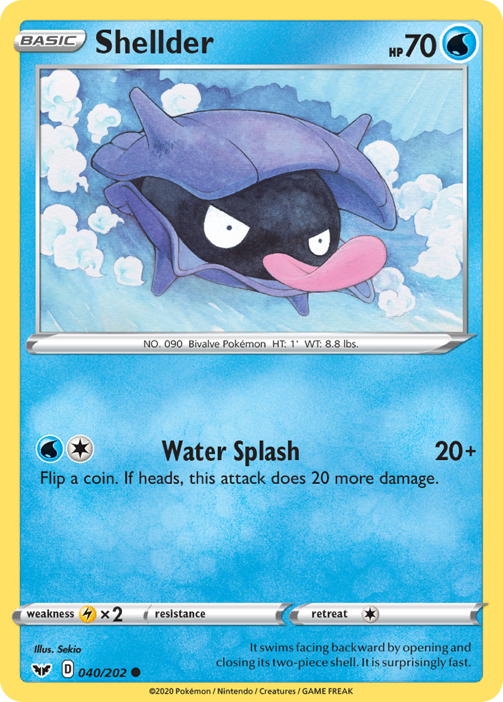 Shellder 040/202 Sword & Shield - Common Non-Holo Pokemon Card