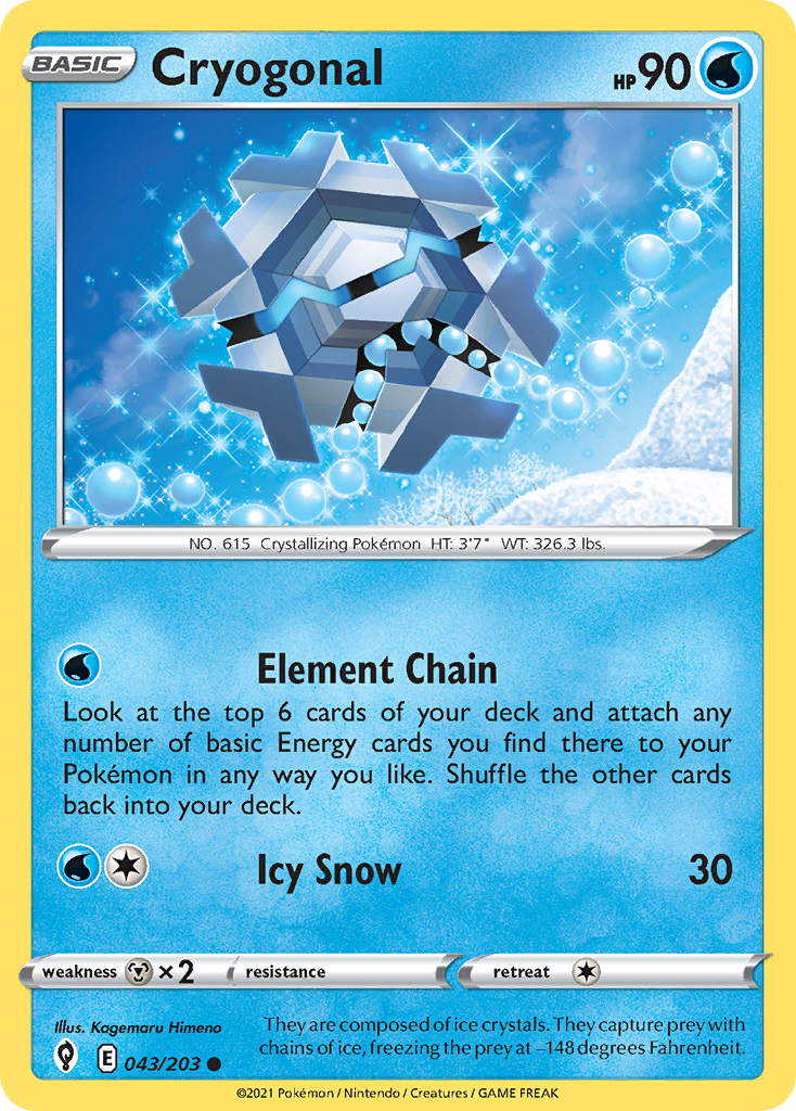 Cryogonal 043/203 Evolving Skies - Common Non-Holo Pokemon Card
