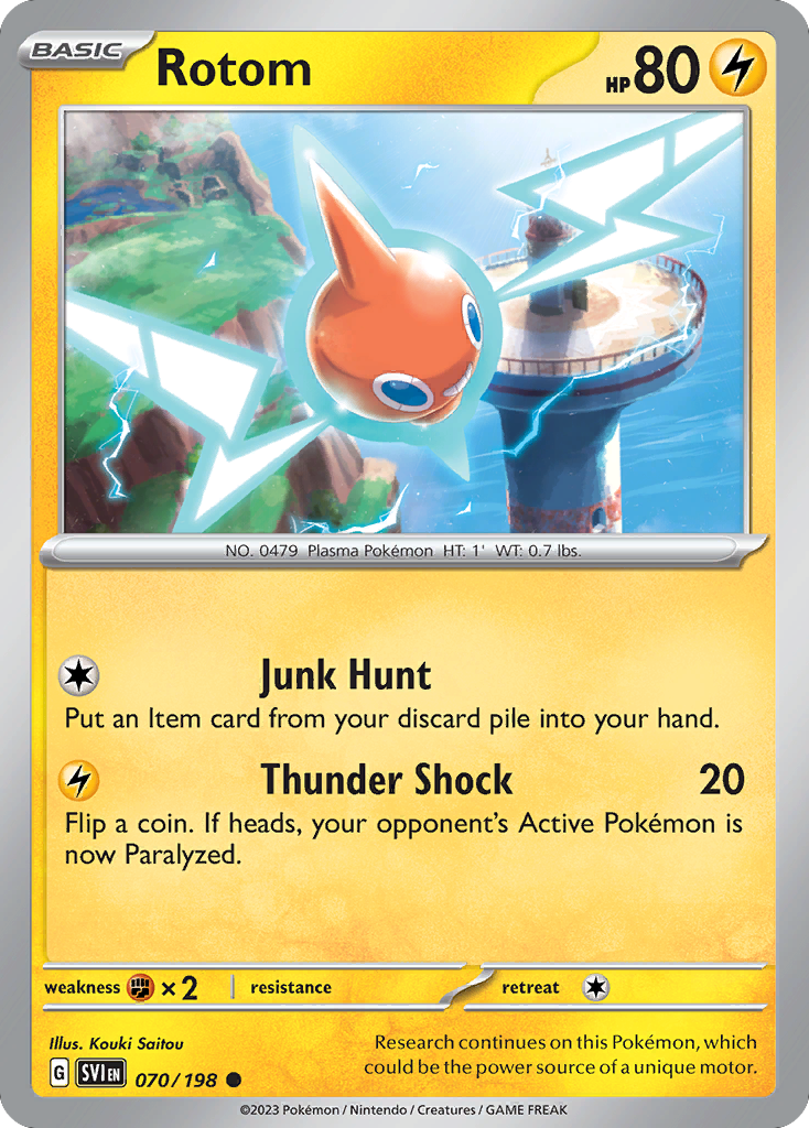 Rotom 070/198 Scarlet & Violet - Common Non-Holo Pokemon Card