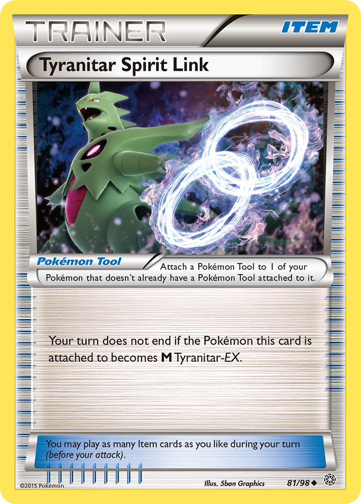 Tyranitar Spirit Link 81/98 Ancient Origins - Uncommon Non-Holo Pokemon Card