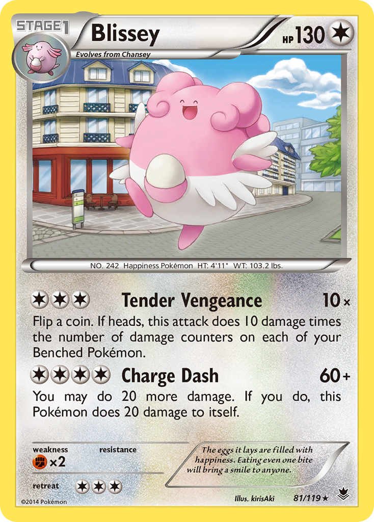 Blissey 81/119 Phantom Forces - Rare Non-Holo Pokemon Card