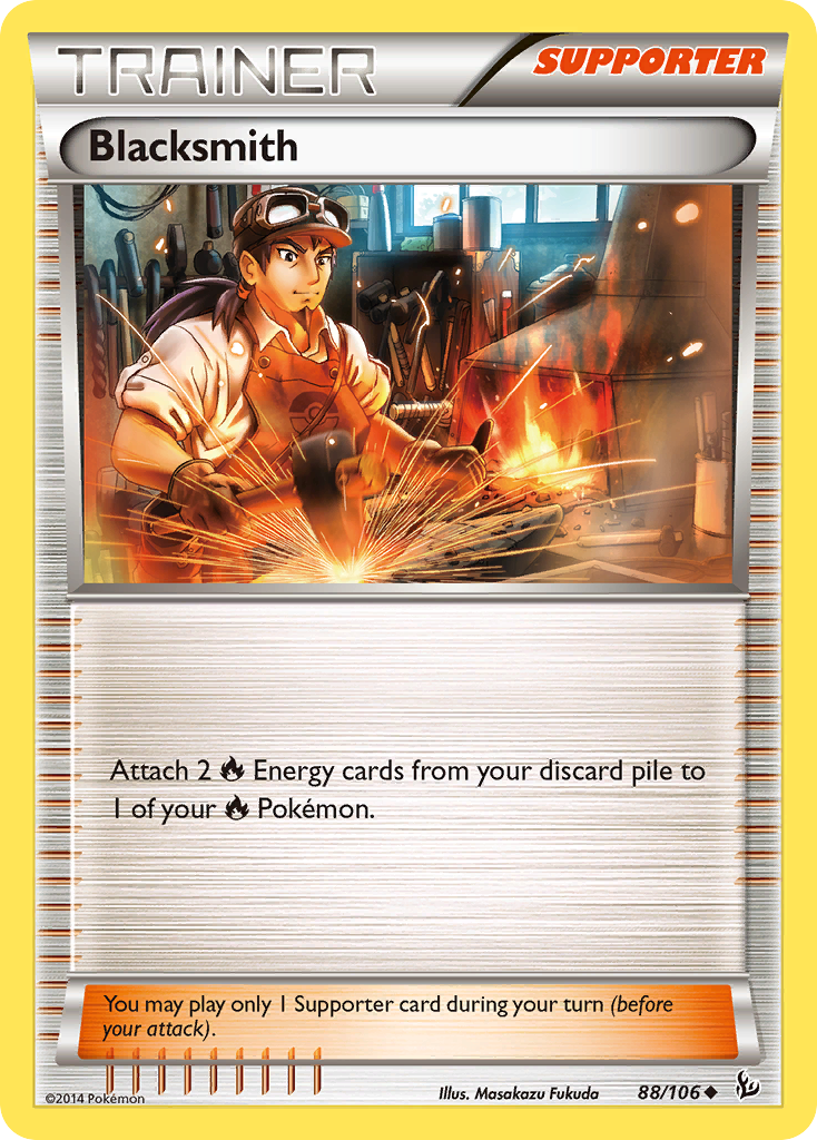 Blacksmith 88/106 Flashfire - Uncommon Non-Holo Pokemon Card