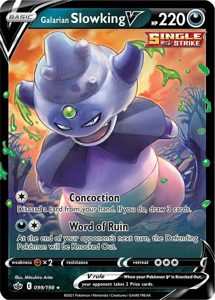 Galarian Slowking V 099/198 Chilling Reign - Ultra Rare Holo Pokemon Card