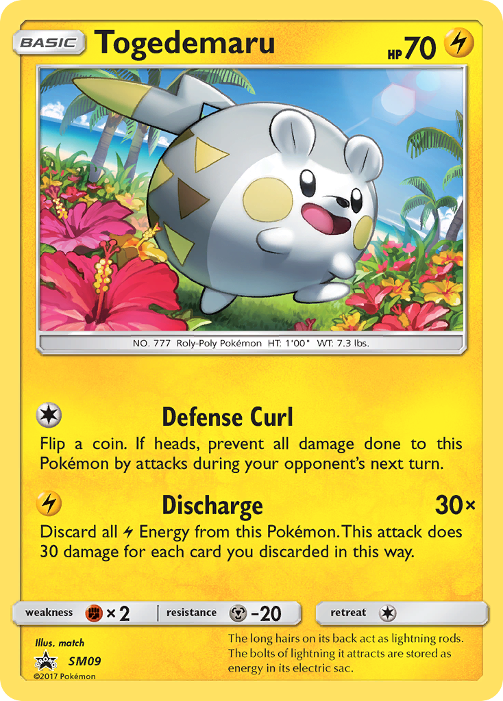 Togedemaru SM09 SM Black Star Promos - Promo Holo Pokemon Card