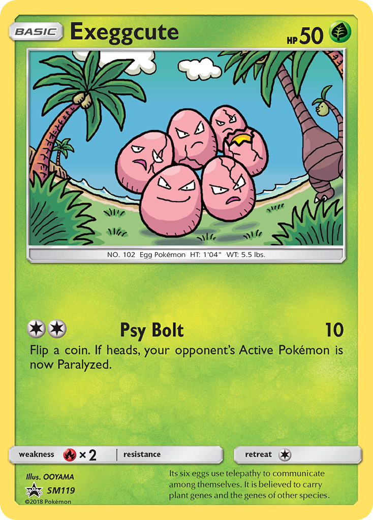 Exeggcute SM119 SM Black Star Promos - Promo Holo Pokemon Card