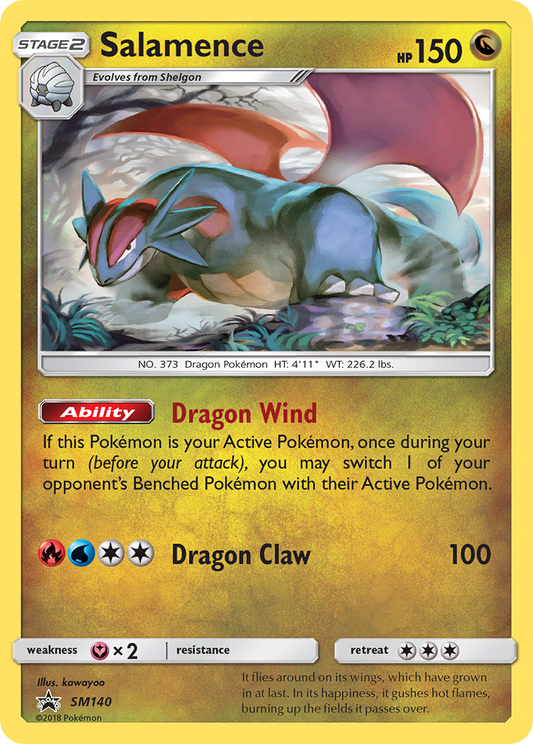Salamence SM140 SM Black Star Promos - Promo Holo Pokemon Card