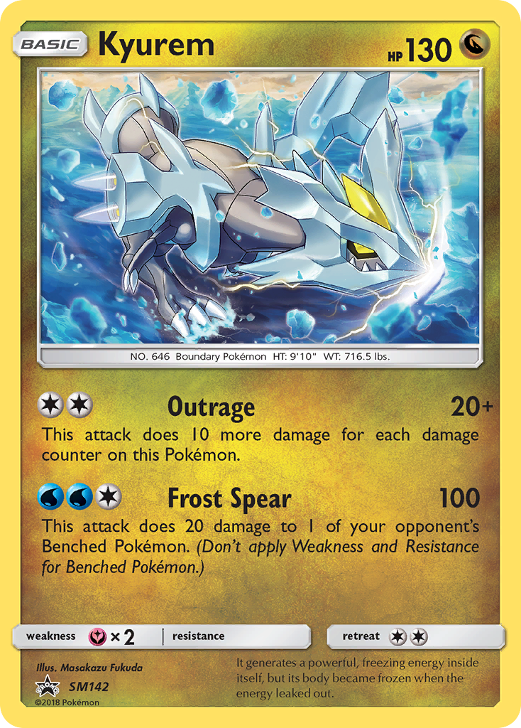 Kyurem SM142 SM Black Star Promos - Promo Holo Pokemon Card