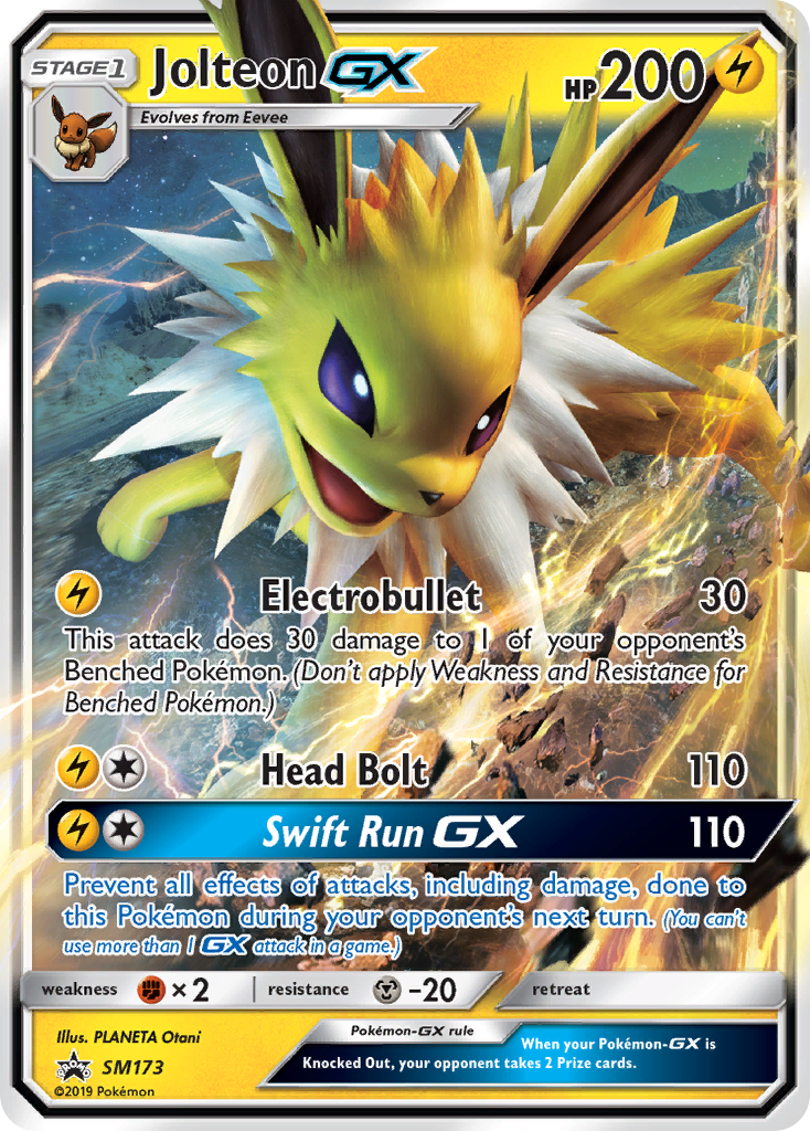 Jolteon GX SM173 SM Black Star Promos - Promo Holo Pokemon Card