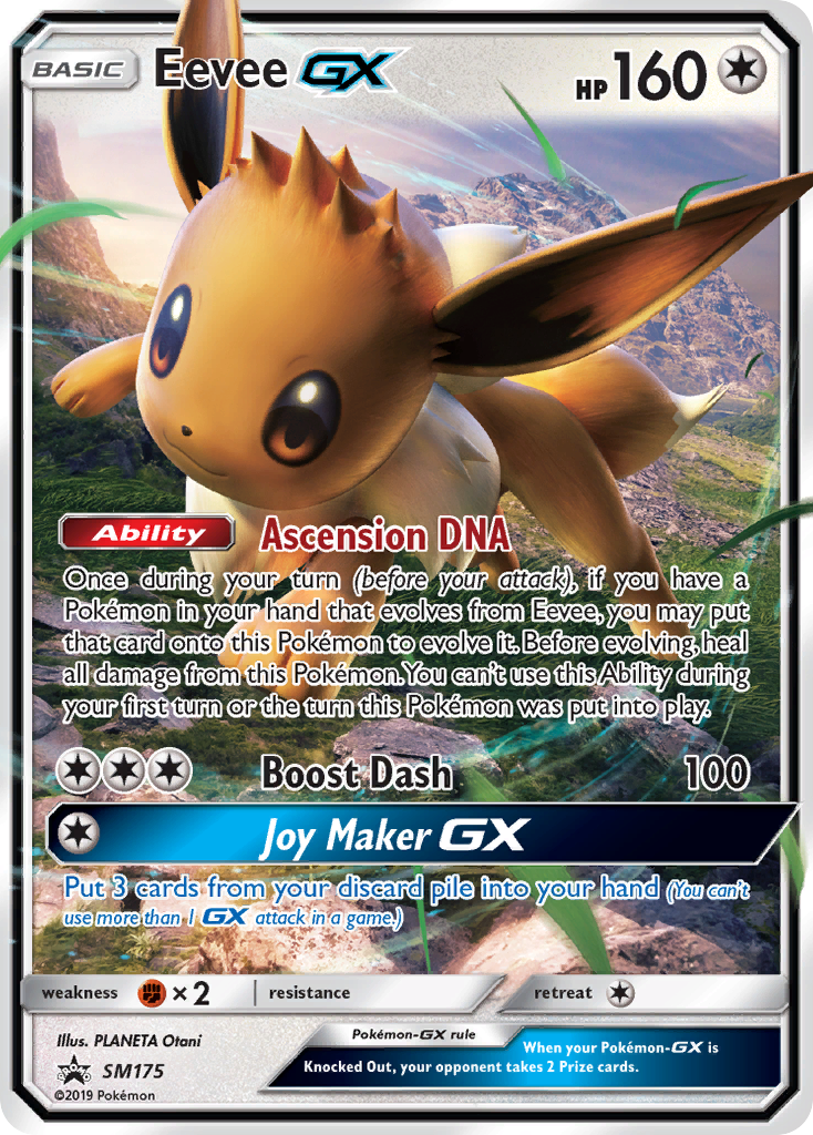 Eevee GX SM175 SM Black Star Promos - Promo Holo Pokemon Card