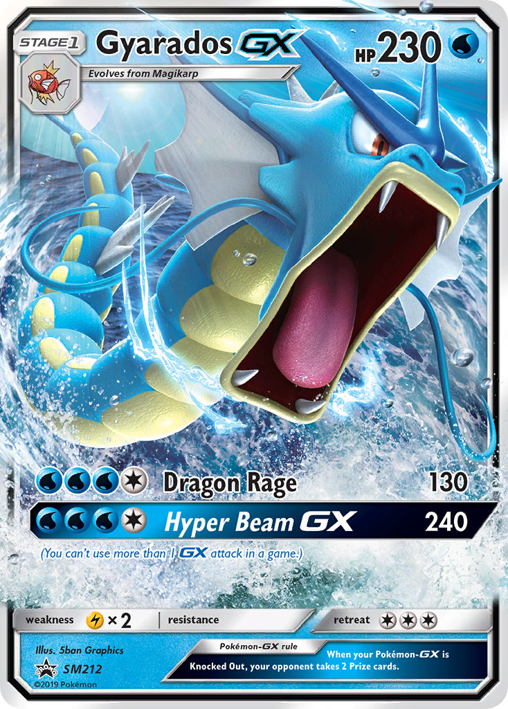 Gyarados GX SM212 SM Black Star Promos - Promo Holo Pokemon Card