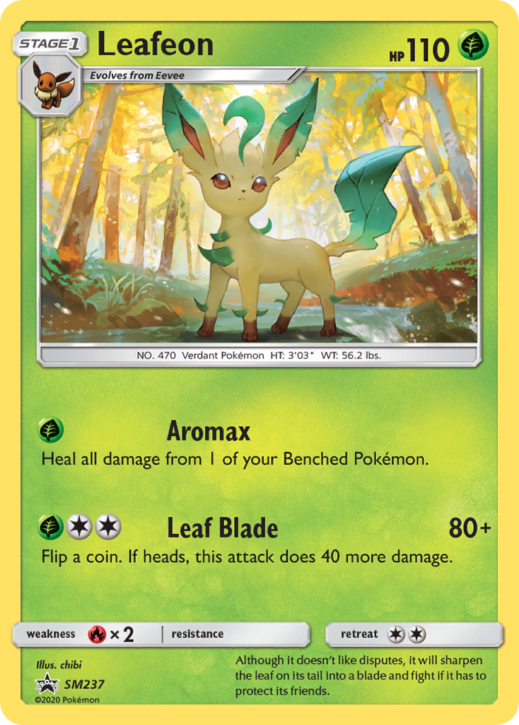 Leafeon SM237 SM Black Star Promos - Promo Holo Pokemon Card