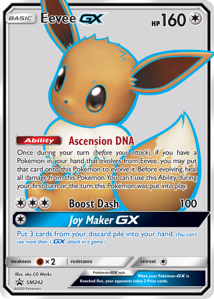 Eevee-GX SM242 SM Black Star Promos - Promo Holo Pokemon Card