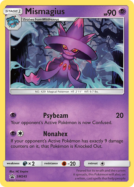 Mismagius SM245 SM Black Star Promos - Promo Holo Pokemon Card