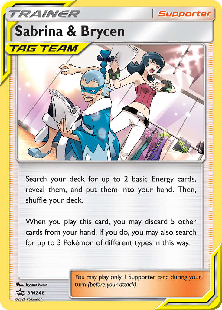 Sabrina & Brycen SM246 SM Black Star Promos - Promo Holo Pokemon Card