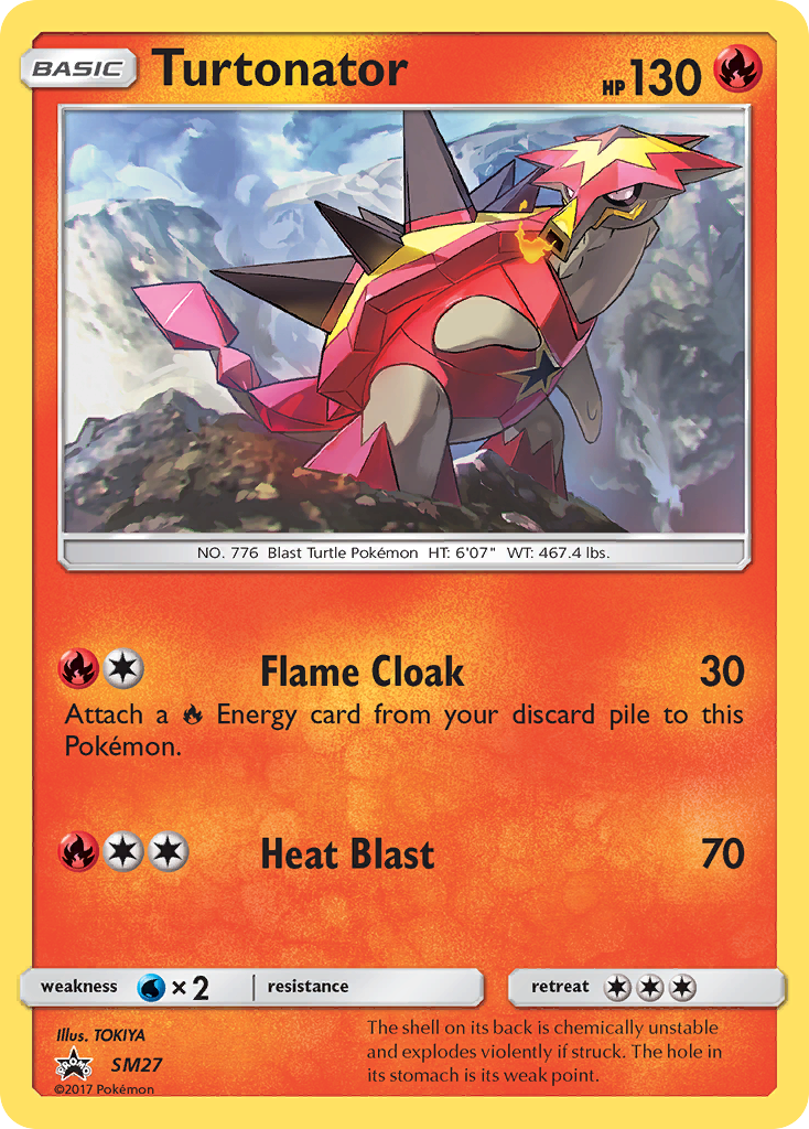 Turtonator SM27 SM Black Star Promos - Promo Holo Pokemon Card