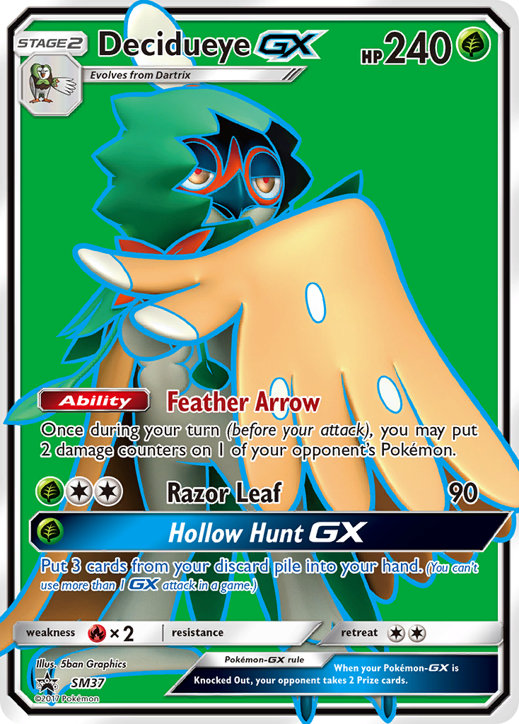 Decidueye GX SM37 SM Black Star Promos - Promo Holo Pokemon Card