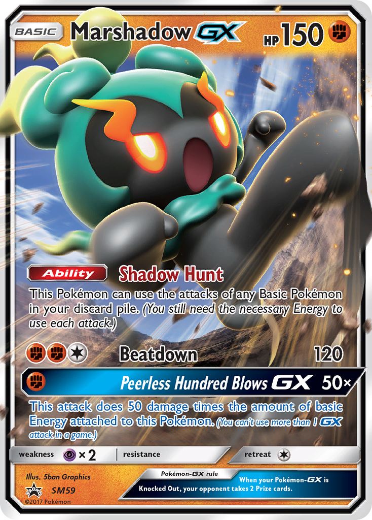 Marshadow GX SM59 SM Black Star Promos - Promo Holo Pokemon Card